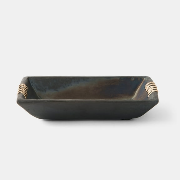 Mela Artisans Longpi Black Clay Serving Plater