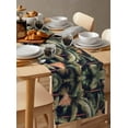 thumbnail image 3 of Hokiten Table Runners 108 Inches Long Dress Scarves, Palm Forest Farmhouse Coffee/Dining/Kitchen Table Runner for Living Room, Country Summer Tropical Plants Forest 13x108 Inch, 3 of 7
