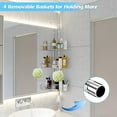 thumbnail image 5 of LCOKEIY Corner Shower Shelves, Adjustable 4 Tiers Shower Caddy Tension Pole, Extend from 39 to 125 Inch Shower Shelves for Inside Shower Silver, 5 of 6