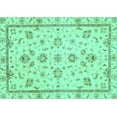 thumbnail image 1 of Ahgly Company Machine Washable Indoor Rectangle Oriental Turquoise Blue Traditional Area Rugs, 8' x 12', 1 of 4