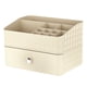 thumbnail image 3 of Cosmetic Storage Box Organizer | Desktop Makeup Holder - Classic Cream Plastic Case | Multi-Compartment Tray for Brushes Lipsticks Nail Polish | 9.4 x 6.9 x 3.1 in | 1 Pack, 3 of 6