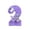 Number 2, variant on Purple Butterfly Number Candle, Birthday Cake Decoration, Party Theme Ornament, Creative Anniversary Candle, Number 2