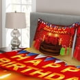 thumbnail image 3 of Ambesonne 36th Birthday Quilted Bedspread Set 3 Pcs, Candles and Presents, Queen Size, Burgundy Red, 3 of 4