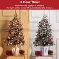 thumbnail image 5 of 3FT Artificial Christmas Trees – Mini Xmas Pine Tree with 78 Warm White LEDs – Snowman Design, 8 Lighting Modes – Home, Office, Party Holiday Decor, 5 of 8