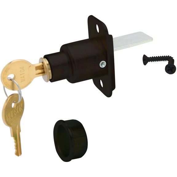 Knape & Vogt CD1068-US10 KD Keyed Sliding Door Lock - Dark Bronze