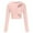 Pink, variant on qolati Women's Long Sleeve Crop Tops Slim Fitted Crew Neck Cutout Workout Top Basic Layering Causal Tee T Shirt for Women
