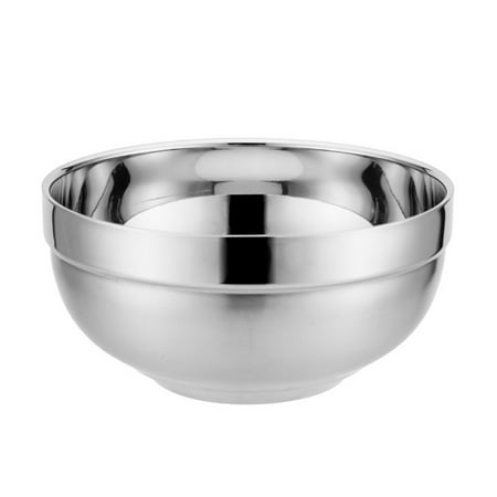 

DTOWER Stainless Steel Home Small Bowl 2 Layers Heat Protection Insulation High-capacity Safe Comfortable Grip Metal Bowls for Hot Food