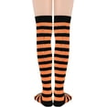 thumbnail image 2 of Womens Thigh High Socks Striped High Knee Socks Knee High Socks Long Socks Over the Knee Leg Warmers, 2 of 5