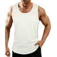 thumbnail image 2 of Eryao Débardeurs d'Entraînement pour Hommes Sans Manches Chandails de Course Gym Musculation T-Shirts, Blanc, P, 2 of 8