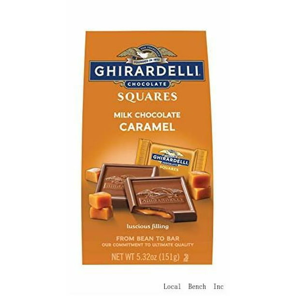 Ghirardelli Chocolate Squares, Milk Chocolate With Caramel Filling, 5.32 Ounce