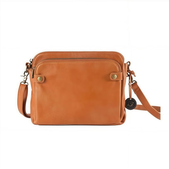 Three Layer Leather Crossbody Bag in Stylish Design for Everyday Use