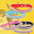 thumbnail image 6 of SPRING PARK Small Dog Cat Adjustable Collar Shining Rhinestone Dog Pet Faux PU Leather, 6 of 7