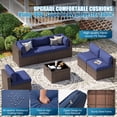 thumbnail image 5 of Sunmthink 7-Piece Wicker Patio Furniture Sets, Outdoor Conversation Set with 4 Inches Thick Cushions and Waterproof Cover, 5 of 6