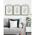 thumbnail image 3 of Drsoum Bohemian Plant Wall Decor for Bathroom Office Boho Leaf Artwork Ready to Hang 11x14in3pcs Black Framed, 3 of 5