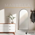 thumbnail image 2 of Espejo Decorativo Cuerpo Completo de Piso Marco de Metal 160 cm Marbella para Dormitorio Negro Gaon, 2 of 9