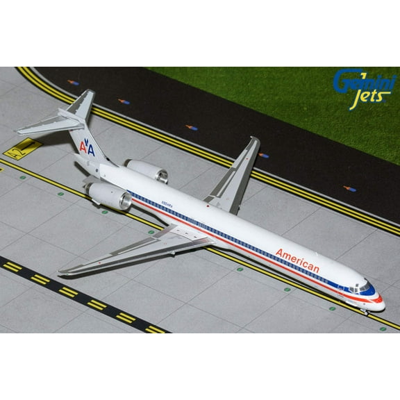 McDonnell Douglas MD-90 Commercial Aircraft "American Airlines" White with Red and Blue 1/200 Diecast Model by GeminiJets