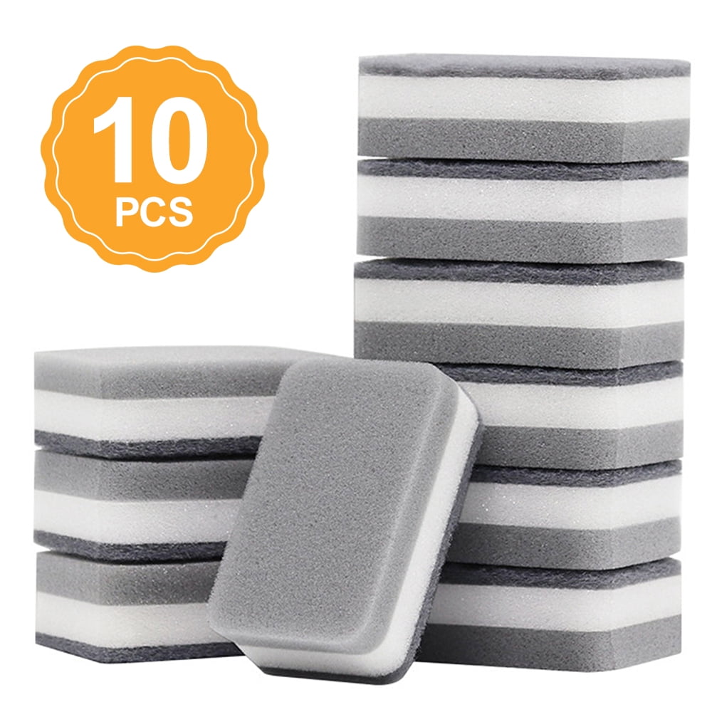 10PC Dish Washing Sponge Scouring Pad Lot Scrubber Brush Kitchen