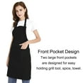 thumbnail image 2 of Toptie Cotton Canvas Adjustable Apron and Chef Hat Set for Men and Women-Black-L, 2 of 7