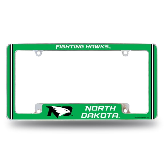 NORTH DAKOTA UNIVERSITY ALTERNATE DESIGN ALL OVER CHROME FRAME