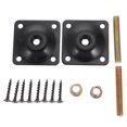 thumbnail image 2 of Table Leg Attachment Hardware Furniture Leg Attachment Plates Black 1 Set, 2 of 7