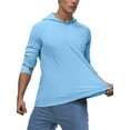 thumbnail image 6 of Sanmadrola Mens UPF 50+ Sun Protection Hoodie Fishing Shirts for Men Long Sleeve SPF Hiking Running Workout Thumbhole Shirt Hooded Quick Dry Lightweight, 6 of 8