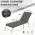 thumbnail image 2 of AECOJOY 72" x 21" x 4" Patio Lounge Chair Cushions Set of 2, Outdoor Chaise Lounge Replacement with Removable Cover in Dark Gery, 2 of 8