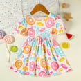 thumbnail image 4 of WERYOUNG Toddler Girls Dresses Short Sleeve Crewneck Cartoon Prints Holiday Dress Dance Party Dresses Trendy Sundress 9-12 Months, 4 of 6