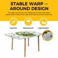 thumbnail image 4 of St Patrick's Day Table Cloths for 6 Foot Rectangle Tables, Lucky Shamrock Leaf Books Coffee Cups Wooden Patio Waterproof Elastic Fitted Tablecloths, Washable Rectangular Table Cover for Camping, 4 of 8