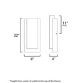 thumbnail image 3 of E30186-01BK ET2 Lighting Tower - 22W 1 LED Outdoor Wall Mount-22 Inches Tall and 8 Inches Wide, 3 of 5