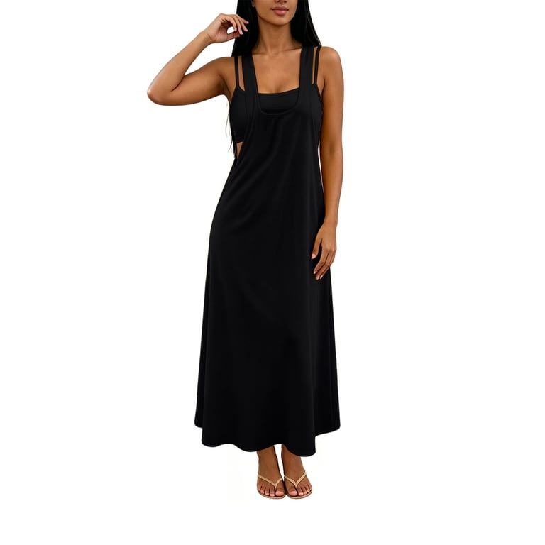 beach dress two piece Emgmcp Women Dress, Maxi Dress, Suspender Sleeveless Long Skirt Set Casual Summer Vacation Outfit, Women's, Size: Large SHEIN LUNE Plus Size MDSEPT2026 This stunning beach wedding Size:6/9 M