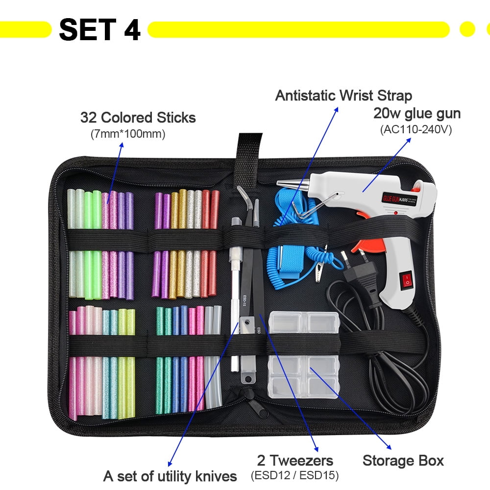 Inspiraflux 6 Piece Cordless High Temperature Glue Gun with Sticks