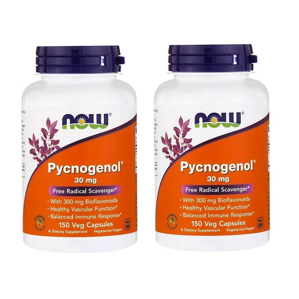 Now Foods Pycnogenol, 30 mg, 150 Veg Capsules 2 Packs