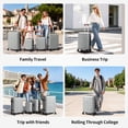 thumbnail image 2 of Zimtown Luggage Set 4 Piece Hardshell Suitcase Sets with Spinner Wheels, Lightweight Carry On & Checked Travel Luggage, 16/20/24/28 Inch Silver Gray, 2 of 18