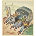 thumbnail image 2 of Vernon Winslow 12x13 Black Ornate Wood Framed Double Matted Museum Art Print Titled: Country Life Stories; Some Rural Community Helpers Pl17 (1938), 2 of 5