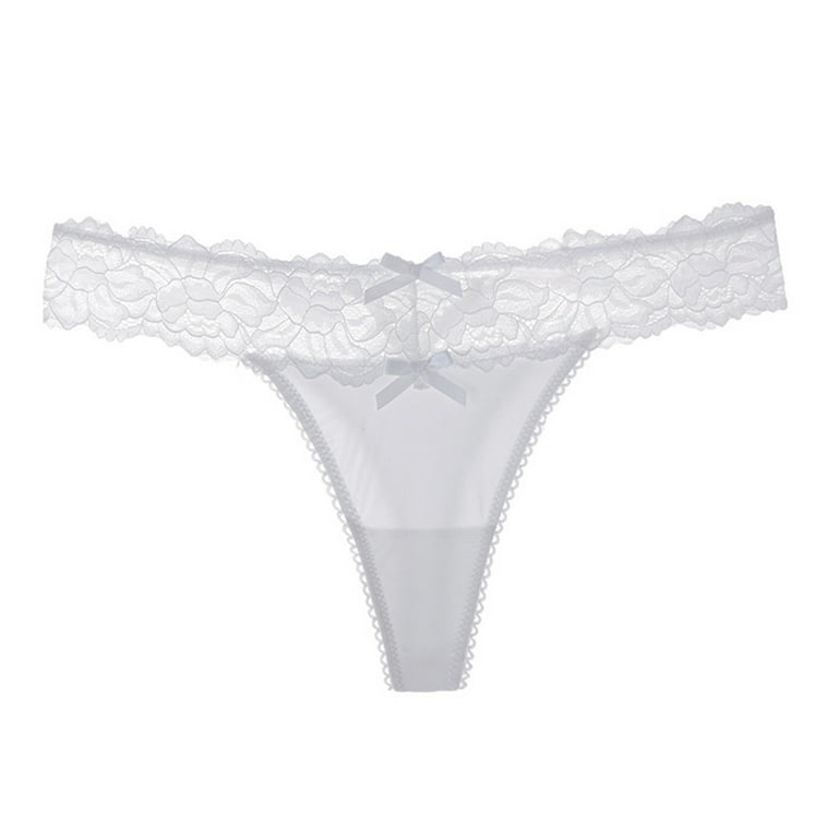 Lopecy-Sta Women Sexy Lace Bowknot Underwear Lingerie Panties Ladies  Underwear Underpants T-String Savings Clearance Womens Underwear Period  Underwear