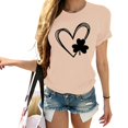 thumbnail image 2 of Pxiakgy Vente Chaude! T-Shirt Trèfle de la Saint-Patrick pour Femmes Chanceux Irlandais Manches Courtes T-Shirt Graphique Trèfle Mode Décontractée Imprimé Amour Col Rond Manches Courtes T-Shirt, 2 of 4