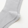 thumbnail image 3 of QASIEATN Socks for Graceful Men Fashion 1 Pair Men Casual Business Crew Dress Socks Cotton Middle Breathable Tube Crew Socks Winter Accessories Gray, 3 of 4