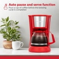 thumbnail image 6 of Holstein Housewares 5-CUP Coffee Maker - Space-Saving Design, Auto Pause and Serve, and Removable Filter Basket for Fresh and Rich-Tasting Coffee - RED, 6 of 9