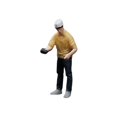 thumbnail image 4 of Figura de barbacoa Salvador Pintado a mano 1:64 adorno de escritorio en miniatura, 4 of 10