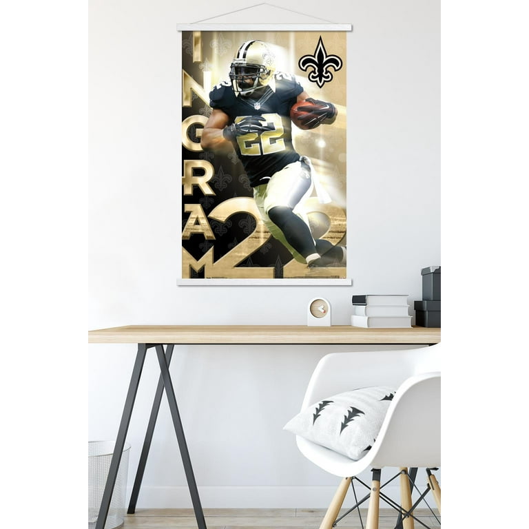 NFL New Orleans Saints - Mark Ingram Jr. 17 Wall Poster with Wooden  Magnetic Frame, 22.375 x 34 