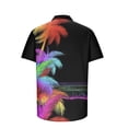 thumbnail image 5 of Men Floral Print Hawaiian Shirts Fashion Tropical Beach Shirt Big and Tall Aloha Tshirt Short Sleeve Button Up Shirts, 5 of 5