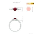 thumbnail image 6 of Angara Natural 0.6 Ct. Ruby with Diamond Classic Ring in Sterling Silver for Women (Ring Size: 8.5), 6 of 11