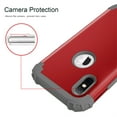 thumbnail image 7 of JTCASES for iPhone X/iPhone XS Case, Drop Resistant Corners, Wireless Charging, Heavy Duty Shockproof Hybrid Hard PC Bumper, Camera Protection, Skin-feel Anti-scratch Tough Cover, Red, 7 of 7