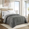 thumbnail image 3 of Swift Home Basic Down Alternative Comforter, All Season Hypoallergenic Cozy Comforter, Queen, Grey, 3 of 8