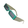 thumbnail image 1 of Qarigey Gafas de sol de lujo para mujer, gafas para hombre, gafas de protección con espejo, montura pequeña, gafas de hip hop, verde y gris Type3 NO3, 1 of 6