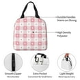 thumbnail image 3 of Easygdp Plaid Heart Premium Insulated Lunch Bag - Waterproof Oxford Cloth, Aluminum Foil Lining, Large Capacity, Front Pocket, Unisex for Work, School, Outdoor Activities, Picnics, 3 of 5