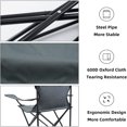 thumbnail image 3 of MesaSe Chaise de Camping Pliante Portable Grise Grande, 3 of 7