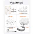 thumbnail image 5 of LENCENT Power Strip 2 Prong Surge Protector,6ft Extension Cord for Indoor,2 to 3 Prong Outlet Adapter Thin Flat Polarized Plug 6 AC&4 USB (2 Type-C),Wall Mount Outlet for Home, 5 of 11