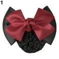 thumbnail image 6 of Walbest Women's Bowknot Bun Cover Hairnet Lace Bow Barrette Hair Clip, Black, 6 of 7