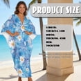 thumbnail image 7 of Xoenoiee Boho Mandala Daisy Flower Print Plus Size Kaftan Dress for Women, Oversized V-Neck Batwing Sleeve, Boho Swimsuit Cover Up, Maxi Beach Resort Caftan, 7 of 7